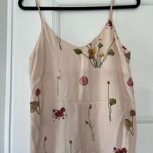 Pink floral tank
